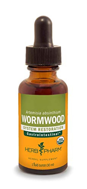 Herb Pharm Certified Organic Wormwood Liquid Extract for Digestive System Support - 1 Ounce Herb Pharm Certified Organic Wormwood Liquid Extract for Digestive System Support - 1 Ounce