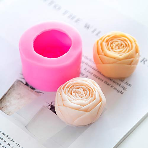 Bloom Rose Silicone Mold Candy Chocolate Gumpaste Polymer Clay Moulds Fondant Cake Decorating Molds 3D Craft Soap Moulds Candle Resin Clay Molds Sugar Craft Bakeware Pan Baking Tools