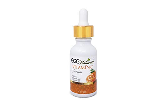 GGC Naturals Vitamin C Serum with Hyaluronic Acid, Vitamin E for Face and Eyes - Organic and Natural Ingredients for Anti Wrinkle, Anti Aging, Fades Age Spots and Sun Damage GGC Naturals Vitamin C Serum with Hyaluronic Acid, Vitamin E for Face and Eyes - Organic and Natural Ingredients for Anti Wrinkle, Anti Aging, Fades Age Spots and Sun Damage