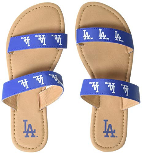 MLB Los Angeles Dodgers Unisex Double Strap FLIP FLOPDOUBLE Strap FLIP Flop, Team Color, S