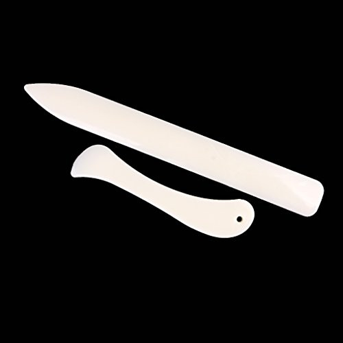 Prettyia 2 Pieces/Set Bone Folder Paper Creaser Set Scoring Tool for Paper Crafts and Bookbinding