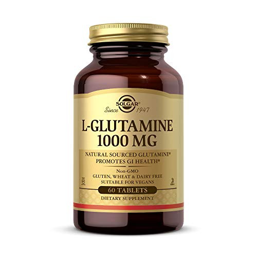 Solgar L-Glutamine 1000 mg, 60 Tablets - Natural Muscle Food - Promotes Gastrointestinal (GI) Health - Supports Brain Health - Non-GMO, Vegan, Gluten Free, Dairy Free, Kosher - 30 Servings Solgar L-Glutamine 1000 mg, 60 Tablets - Natural Muscle Food - Promotes Gastrointestinal (GI) Health - Supports Brain Health - Non-GMO, Vegan, Gluten Free, Dairy Free, Kosher - 30 Servings