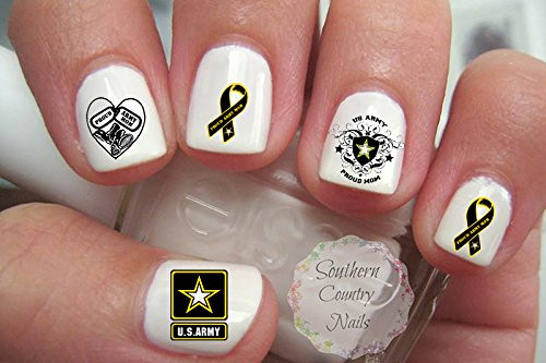 Military Army MOM Nail Decals WaterSlide Nail Art Decals