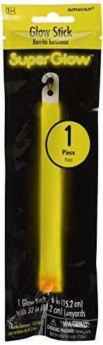 amscan Super Party Yellow Plastic Glow Stick, 12 Ct.