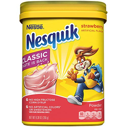 Nesquik Strawberry Powder Canister, Strawberry, 9.38 Ounce