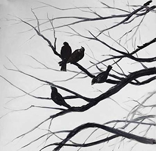 Posterazzi Collection Birds and Branches Silhouette Poster Print by Atelier B Art Studio (12 x 12)