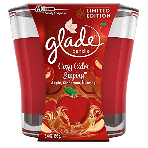 Glade Jar Candle Air Freshener, Cozy Cider Sipping, 3.4 oz