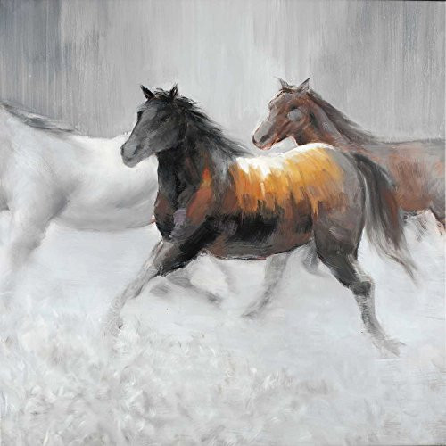 Herd of Wild Horses Poster Print by Atelier B Art Studio (12 x 12)