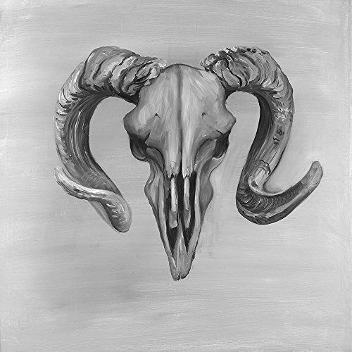 Posterazzi Collection Grayscale Aries Skull Poster Print by Atelier B Art Studio (12 x 12)