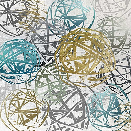 Posterazzi Collection Crazy Circles Poster Print by Katrina Craven (12 x 12)