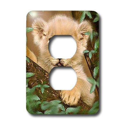 3dRose lsp_5740_6 Cub Lion 2 Plug Outlet Cover Multicolor
