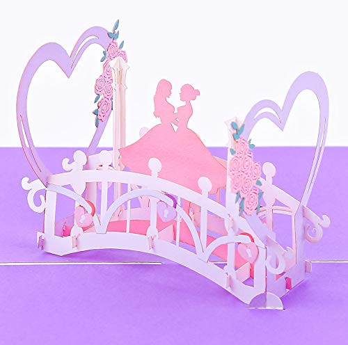 Liif Lesbian Love Bridge 3D Greeting Pop Up Valentines Day Card, Lesbian Pride Gift, LGBT, Anniversary, Engagement, Marriage, Romantic - For Girlfriend, Couple Liif Lesbian Love Bridge 3D Greeting Pop Up Valentines Day Card, Lesbian Pride Gift, LGBT, Anniversary, Engagement, Marriage, Romantic - For Girlfriend, Couple