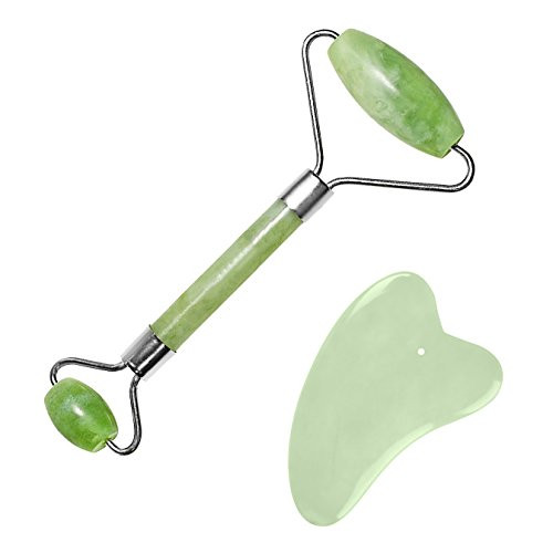 Face Jade Roller Massager, Anti Aging Skin Care Therapy Tools, 100 percent Natural Jade Stone Eye Roller Massager, Anti Writles and Skin Rejuvenate Facial Slimming Massage Tool Face Jade Roller Massager, Anti Aging Skin Care Therapy Tools, 100 percent Natural Jade Stone Eye Roller Massager, Anti Writles and Skin Rejuvenate Facial Slimming Massage Tool