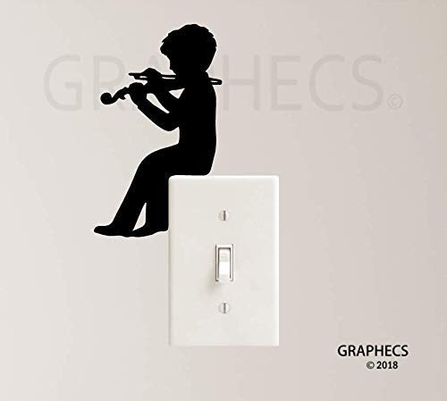 Violin Playing Music Decal Vinyl Sticker Boy Playing Jazz Classical Instrument Child Laptop MacBook Violin Playing Music Decal Vinyl Sticker Boy Playing Jazz Classical Instrument Child Laptop MacBook