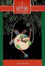 Hallmark Keepsake Ornament Skiing Round 1992