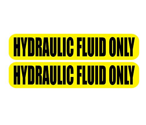 Pair HYDRAULIC FLUID ONLY Decals / Stickers / Labels / Markers Fuel Gas