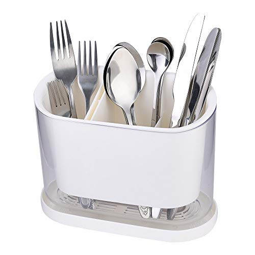 Kitchen Utensil Holder, Silverware Caddy Utensil Holder Kitchen Flatware Drying Holder Countertop Kitchen Utensil Organizer for Knives/Forks/Spoons/Chopsticks