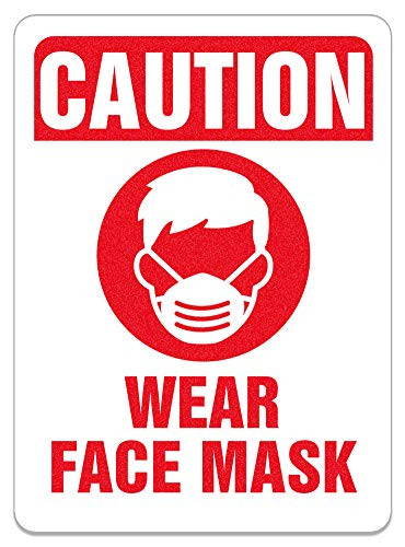 Hohomark Wear Face Mask Window Sticker Sign,12PCS,7''x 10'' Wear A Face Mask Sign for School Office Shop Station
