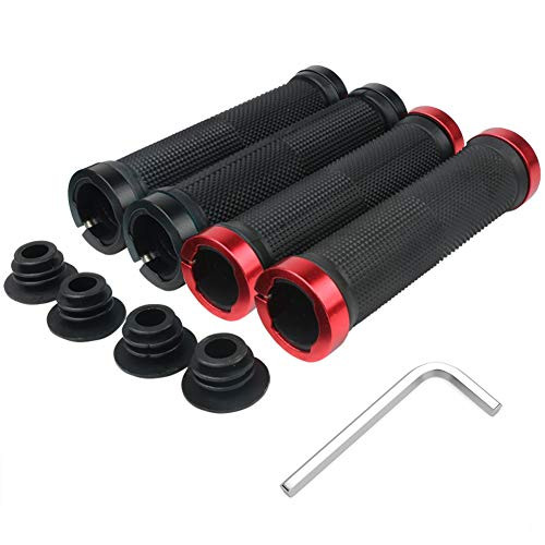 Aturmon Bicycle Grips,Double Lock on Locking Bicycle Handlebar Grips Rubber Comfortable Bike Grips for Bicycle Mountain BMX