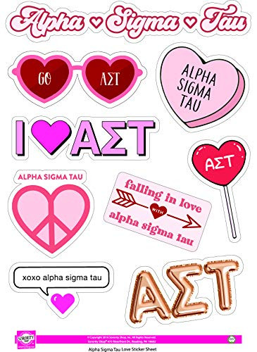 Alpha Sigma Tau - Sticker Sheet - Love Theme