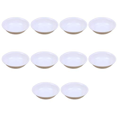 Hemoton 10pcs Dipping Sauce Dishes Round Soy Sauce Dipping Bowls for Ketchup BBQ Sauce or Seasoning