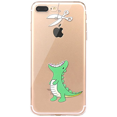 JAHOLAN iPhone 7 Plus Case, iPhone 8 Plus Case Amusing Whimsical Design Clear TPU Soft Case Rubber Silicone Skin Cover for iPhone 7 Plus iPhone 8 Plus - Hungry Dinosaur JAHOLAN iPhone 7 Plus Case, iPhone 8 Plus Case Amusing Whimsical Design Clear TPU Soft Case Rubber Silicone Skin Cover for iPhone 7 Plus iPhone 8 Plus - Hungry Dinosaur