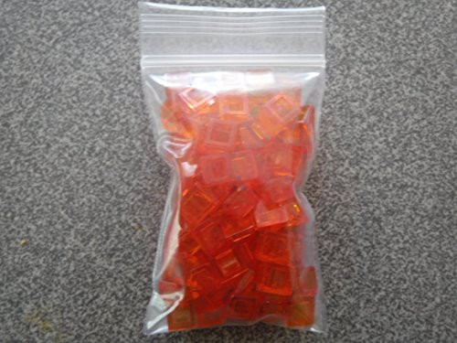LEGO Parts and Pieces: Transparent Orange 1x1x2/3 30 Slope x100