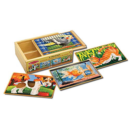 Melissa  and  Doug Wooden Jigsaw Puzzles in a Box - Pets Melissa  and  Doug Wooden Jigsaw Puzzles in a Box - Pets
