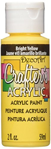 DecoArt DCA49-3 Crafter's Acrylic Paint, 2-Ounce, Bright Yellow