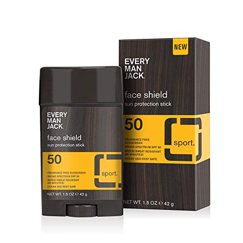 Every Man Jack SPF 50 Face Shield, Sun Stick, 1.5-ounce
