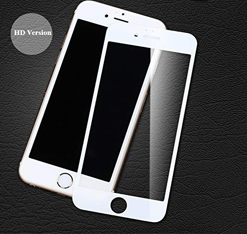 Chaojie Toughened Screen Protector Compatible with iPhone 7/8 Plus, iPhone 7/8 Plus Tempered Glass 3D Full Coverage Scratch-Resistant No-Bubble Glass Screen Protector, 5.5 Inch (White)