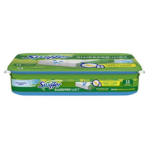 Swiffer Sweeper Wet Mopping Pad Refills for Floor Mop Open Window Fresh Scent 12 Count
