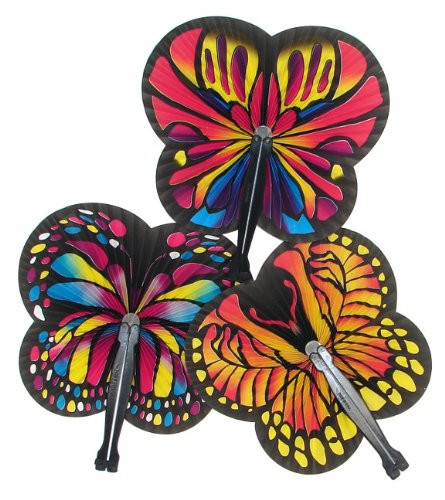 Butterfly Folding Fans (1 dz)