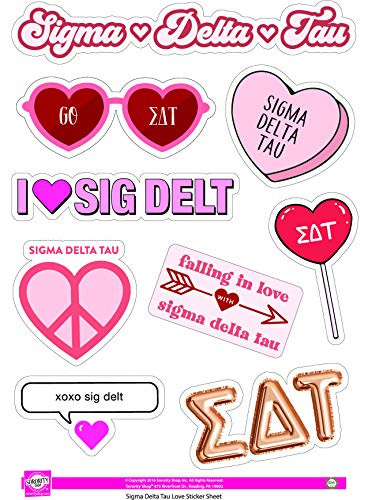 Sigma Delta Tau - Sticker Sheet - Love Theme