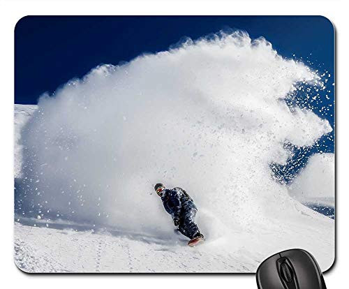 Mouse Pad - Snowboarding Ski Slope Mountains Snow Winter