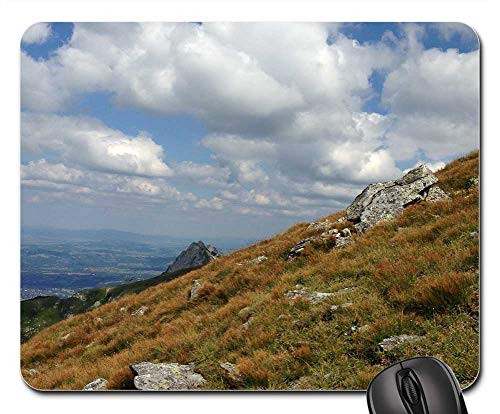 Mouse Pad - Mountains Tatry Sky Clouds Grass Slope Landscape