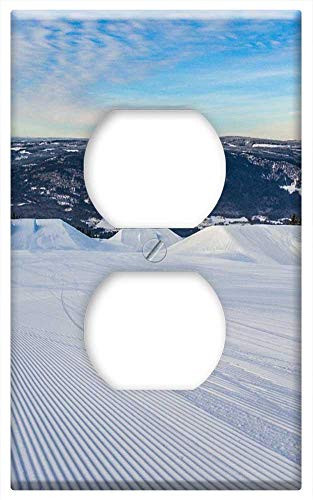 Switch Plate Outlet Cover - Skiing Cold Slopes Winter Morning Ski Resort