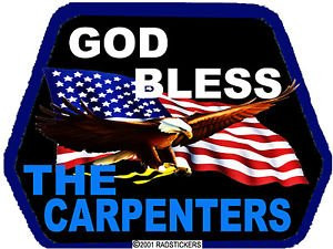 3 Pack - Carpenter Hard Hat Decal, Carpenter - Sticker Graphic - Construction Toolbox, Hardhat, Lunchbox, Helmet, Mechanic  and  More