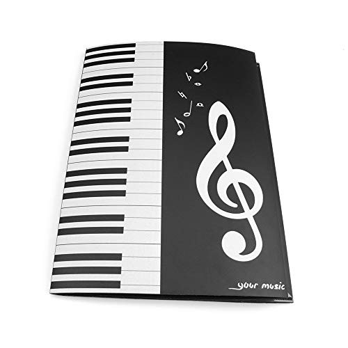 Fesjoy Music Folder, Black Sheet Music Folder A4 Size Storage Holder Binder for Stage Musical Instrument Piano Performance Fesjoy Music Folder, Black Sheet Music Folder A4 Size Storage Holder Binder for Stage Musical Instrument Piano Performance