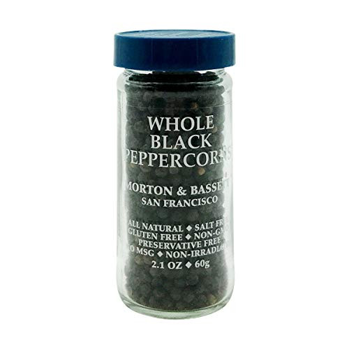 Morton and Bassett Whole Black Peppercorns, 2.1-Ounce jar Morton and Bassett Whole Black Peppercorns, 2.1-Ounce jar