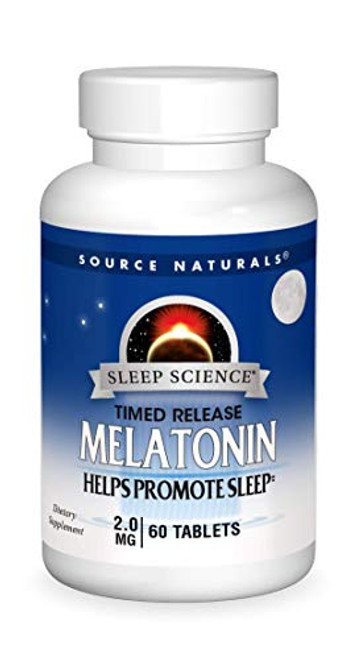Source Naturals Sleep Science Melatonin 2 mg Helps Promote Sleep - 120 Time Release Tablets Source Naturals Sleep Science Melatonin 2 mg Helps Promote Sleep - 120 Time Release Tablets