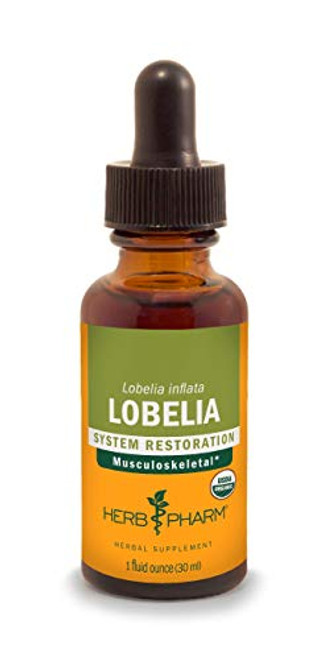 Herb Pharm Certified Organic Lobelia Liquid Extract for Musculoskeletal System Support - 1 Ounce Herb Pharm Certified Organic Lobelia Liquid Extract for Musculoskeletal System Support - 1 Ounce
