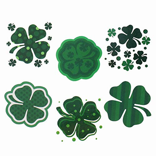 72 Pieces Shamrock Tattoos St. Patricks Day Stickers Irish Temporary Tattoo Clover Party Favor Accessories