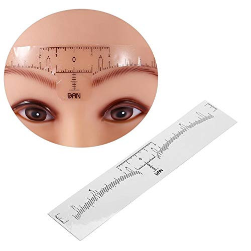 Disposable Eyebrow Ruler 10pcs Permanent Eyebrow Measure Ruler Sticker Tattoo Shaper Stencil Makeup Tool Ruler Sticker Microblading Measure Tool