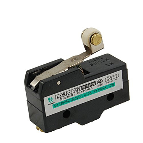 IIVVERR LXW5-11G2 Panel Mount Short Roller Hinge Lever Basic Micro Switch (LXW5-11G2 Palanca de bisagra de rodillo corto para montaje en panel Micro interruptor básico