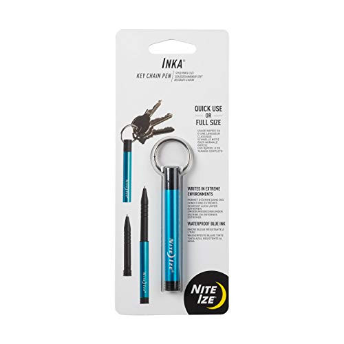 Nite Ize IP2-03-R7 Inka Key Chain Weatherproof Portable EDC/Adventure Pen, Blue