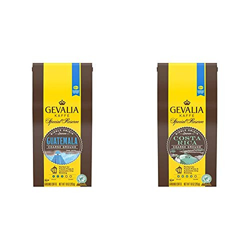 Gevalia Special Reserve Coarse Ground Guatemala Ground Coffee, 10.0 oz  and  Special Reserve Costa Rica Medium Roast Ground Coffee (10 oz Bag)