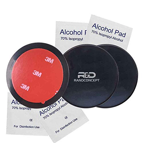 Randconcept Dashboard Pad Mounting Disk for Suction Cup Phone Mount  and  Garmin GPS Suction Mount Sat Nav Dash Cam Holder Stick On Universal Dash Mount Pad w/3M Adhesive 2.76" Wide 70mm Diameter 3 Pcs