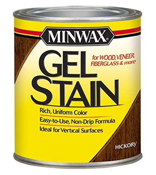 Minwax 261004444 Interior Wood Gel Stain, 1/2 pint, Hickory