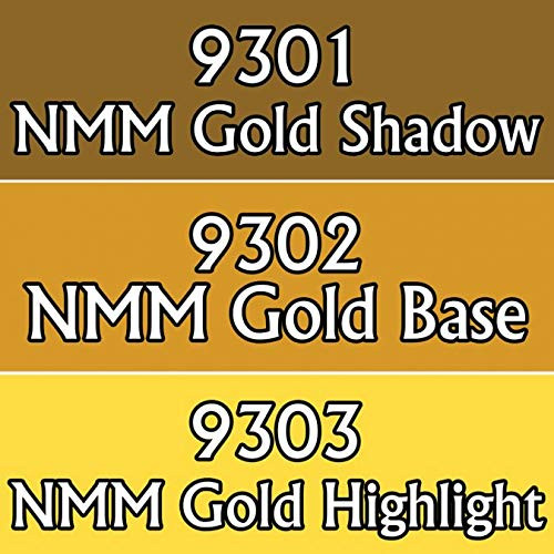 Reaper Miniatures NMM Gold Colors  09801 Master Series Triads 3 Pack .5oz Paint
